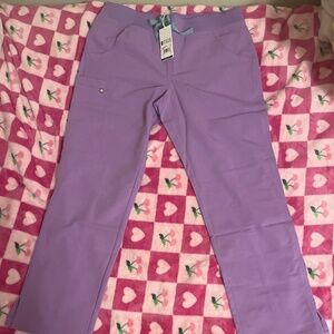 women's Lilac Dawn Kade - Petite Cargo Scrub Pants - M - Petite / Lilac Dawn